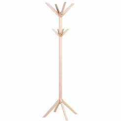 Wohnen Massivholz Garderobenständer in White Wash - Vaxos