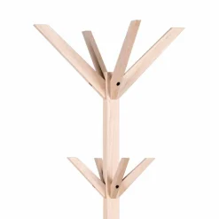 Wohnen Massivholz Garderobenständer in White Wash - Vaxos