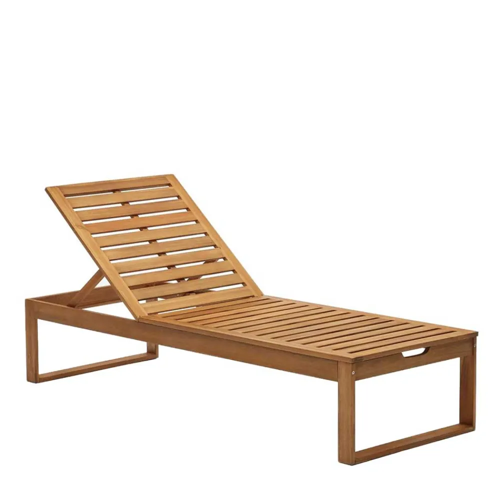 Wohnen Massivholz Gartenliege mit verstellbarem Kopfteil - Paddock