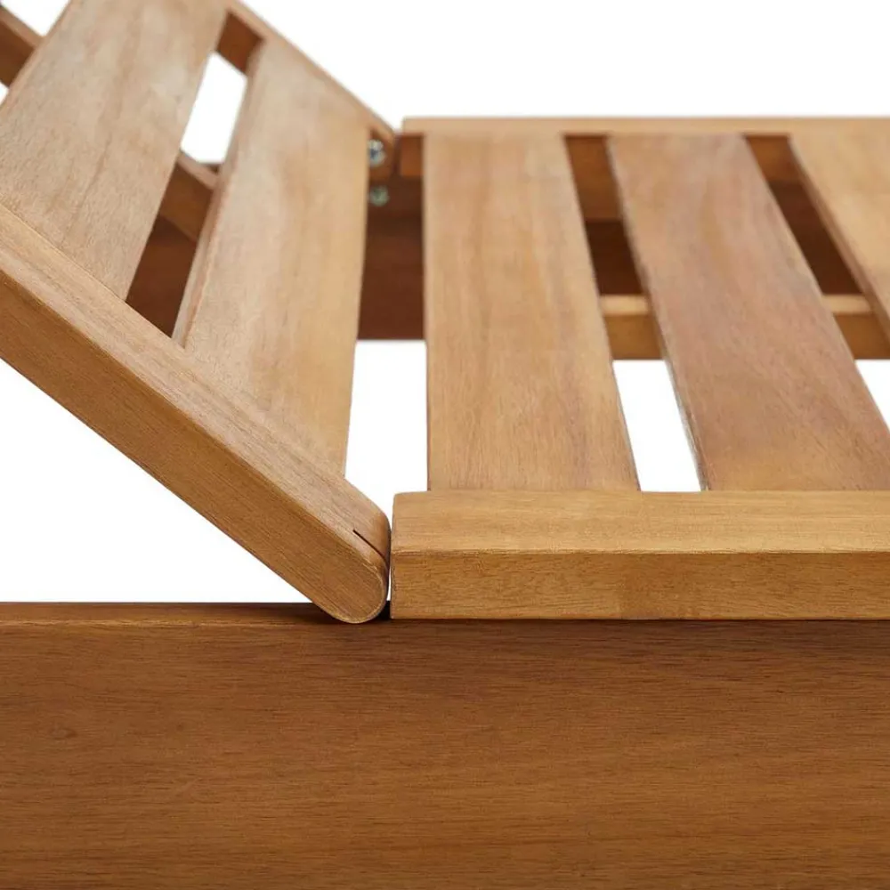 Wohnen Massivholz Gartenliege mit verstellbarem Kopfteil - Paddock