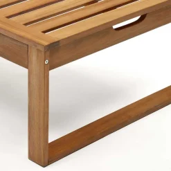 Wohnen Massivholz Gartenliege mit verstellbarem Kopfteil - Paddock