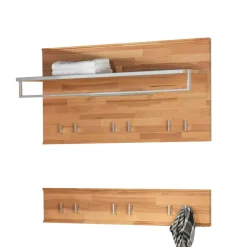 Wohnen Massivholz Hängegarderobe Coestra aus Kernbuche (zweiteilig)