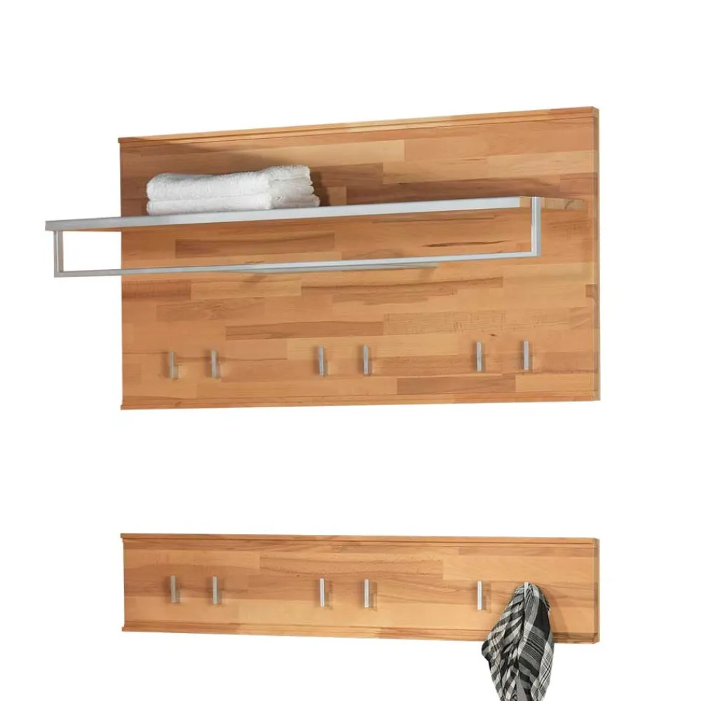 Wohnen Massivholz Hängegarderobe Coestra aus Kernbuche (zweiteilig)