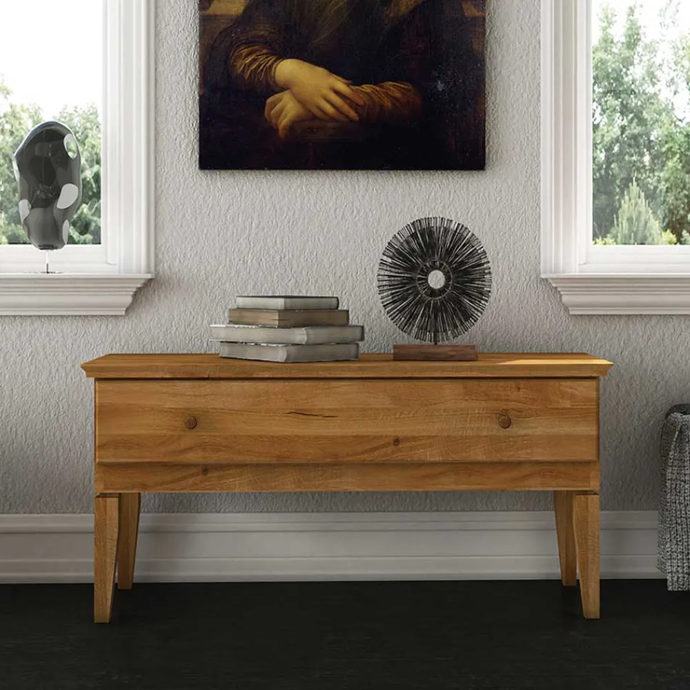 Wohnen Massivholz Lowboard Masdamos aus Wildeiche geölt