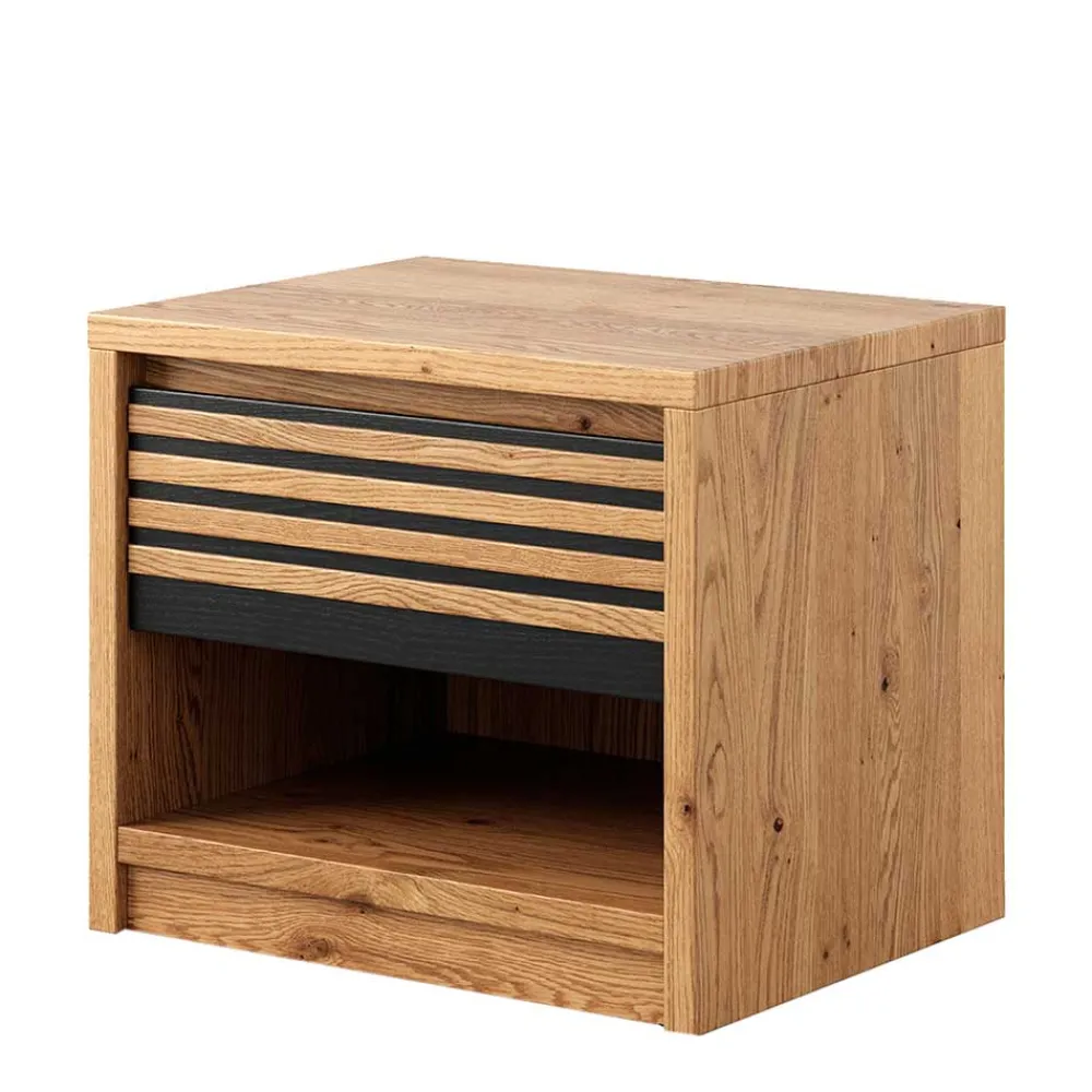 Wohnen Nachttische|Kommoden*Massivholz Nachtkommode aus Eiche zweifarbig - Agusto