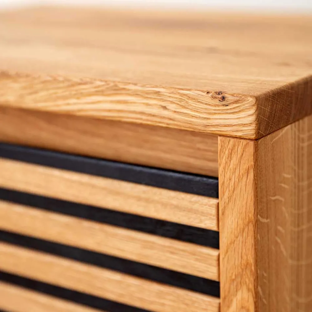 Wohnen Nachttische|Kommoden*Massivholz Nachtkommode aus Eiche zweifarbig - Agusto