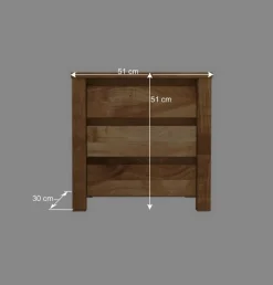 Wohnen Massivholz Nachtkommode Nadalia aus Wildeiche geölt