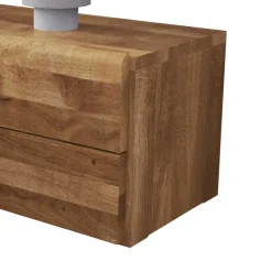 Wohnen Landhausmöbel|Kommoden*Massivholz Nachtkommode Vaskov aus Wildeiche geölt