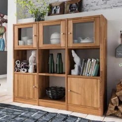 Wohnen Paravents|Büro-Raumteiler*Massivholz Raumteiler Levronia aus Wildeiche geölt