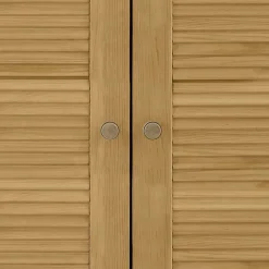 Wohnen Schuhschränke*Massivholz Schuhschrank mit Lamellentüren - Zavieca