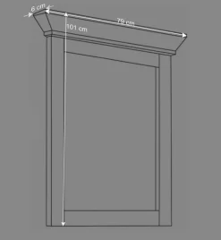 Wohnen Massivholz Spiegel Satumare in Weiß