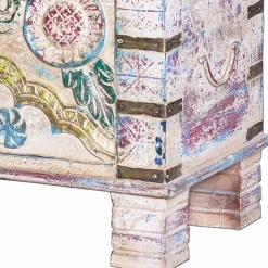 Wohnen Boho Style Möbel|Holztruhen*Massivholz Truhe im Boho Style - Akeno