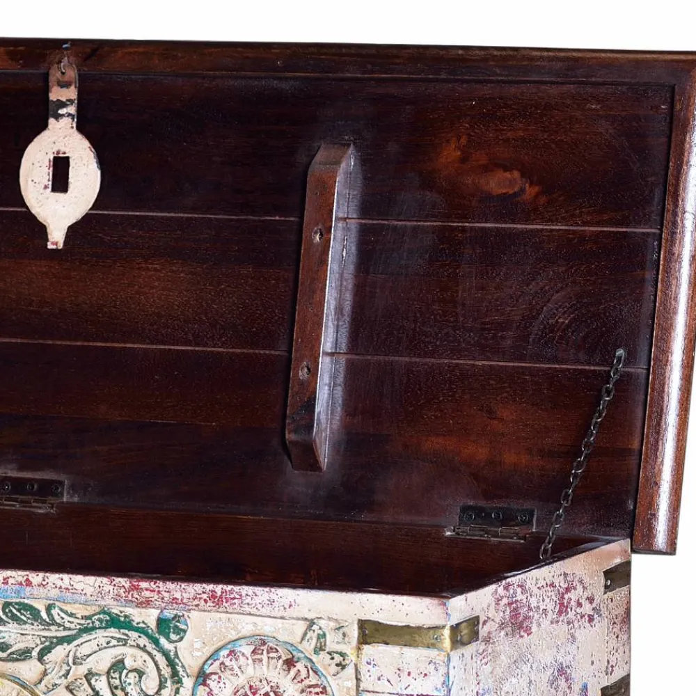 Wohnen Boho Style Möbel|Holztruhen*Massivholz Truhe im Boho Style - Akeno