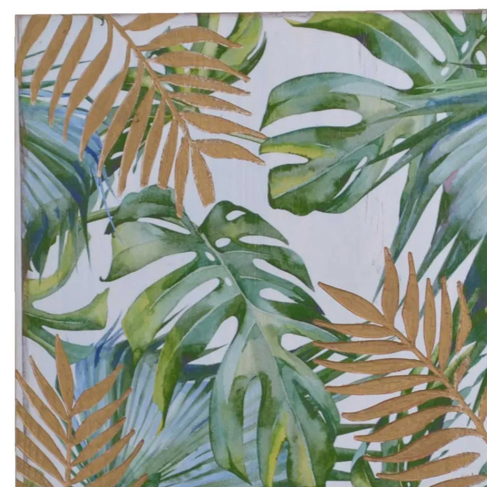 Wohnen Wandbilder*Massivholz Wandbild Set Jaypur mit Dschungel Motiv (2er Set)