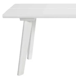 Wohnen Massivholzbank aus Buche in Weiß lackiert - Bistrita