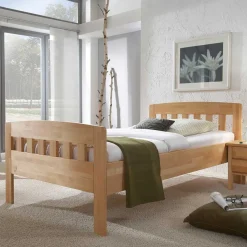 Wohnen Massivholzbett Francisca aus Kernbuche