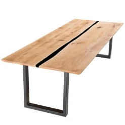 Wohnen Schwarze Möbel|Naturholzmöbel*Massivholz-Essenstisch aus Wildeiche - Jyrasol