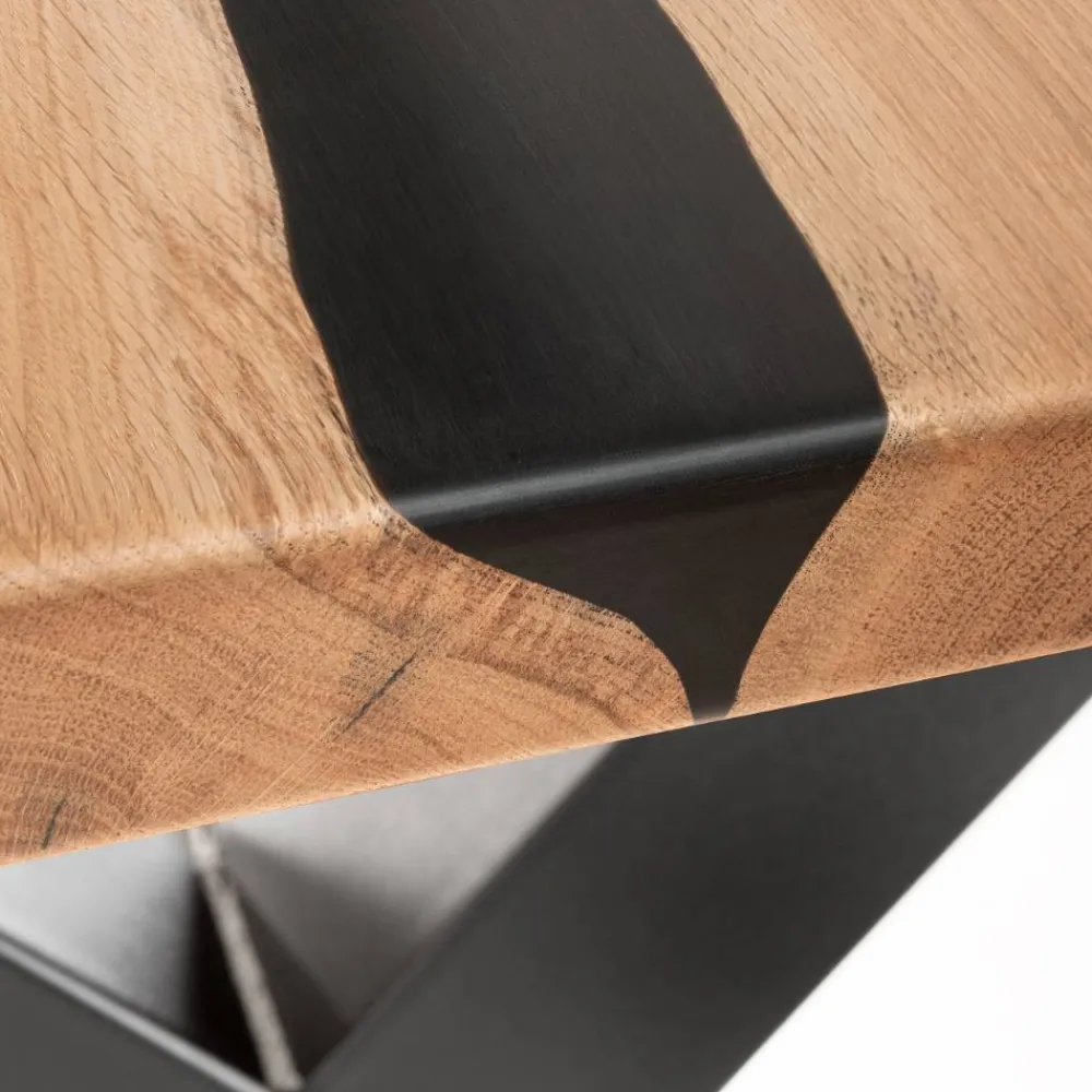 Wohnen Schwarze Möbel|Naturholzmöbel*Massivholz-Essenstisch aus Wildeiche - Jyrasol