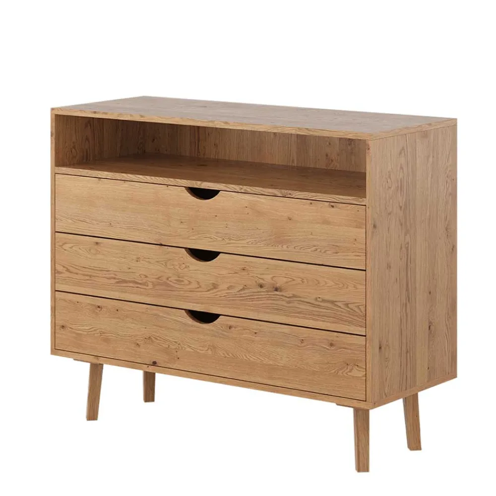 Wohnen Küchenschränke|Flurkommoden*Massivholz-Kommode mit Fach und drei Schubladen - Fabijola