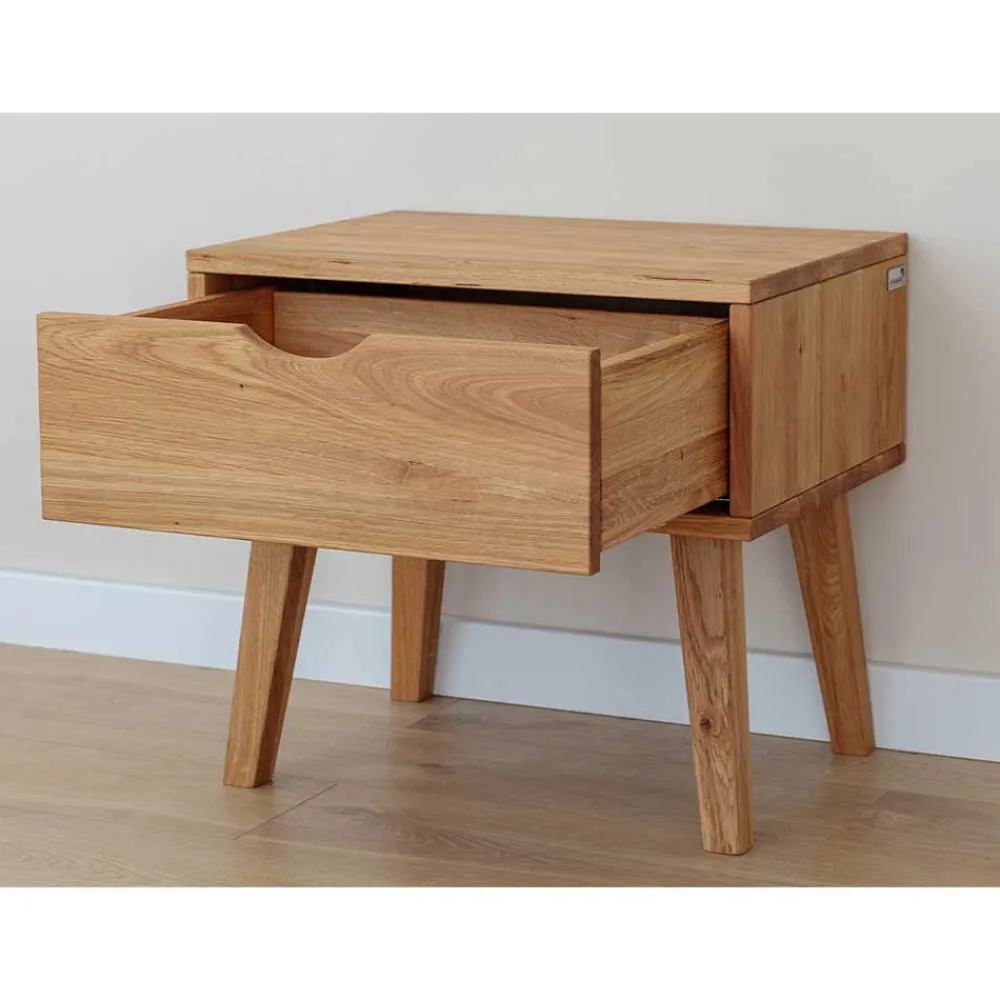 Wohnen Nachttische*Massivholz-Nachtkommode mit Schublade - Fabijola