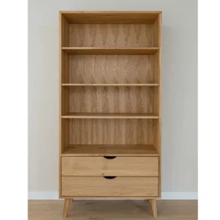 Wohnen Massivholz-Regal mit zwei Schubladen - Fabijola