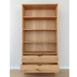 Wohnen Massivholz-Regal mit zwei Schubladen - Fabijola