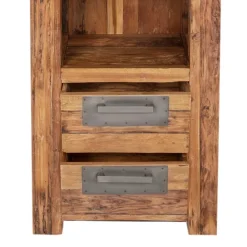 Wohnen Vitrinen|Wohnzimmer-Vitrinen*Massivholzregal Ragista aus Teak Recyclingholz