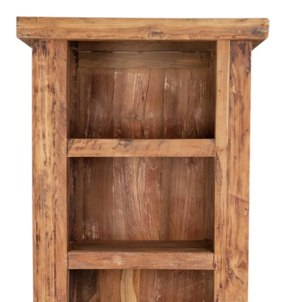 Wohnen Vitrinen|Wohnzimmer-Vitrinen*Massivholzregal Ragista aus Teak Recyclingholz