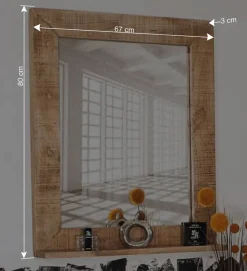 Wohnen Massivholzspiegel Indri aus Mangobaum