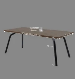 Wohnen Naturholzmöbel|Graue Möbel*Massivholztisch aus Balkeneiche - Leveziano