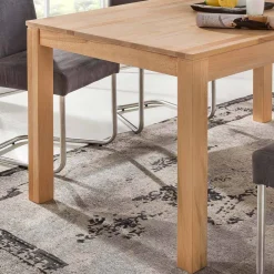 Wohnen Küchentische*Massivholztisch mit 1 oder 2 Einlegeplatten Zanima aus lackierter Kernbuche