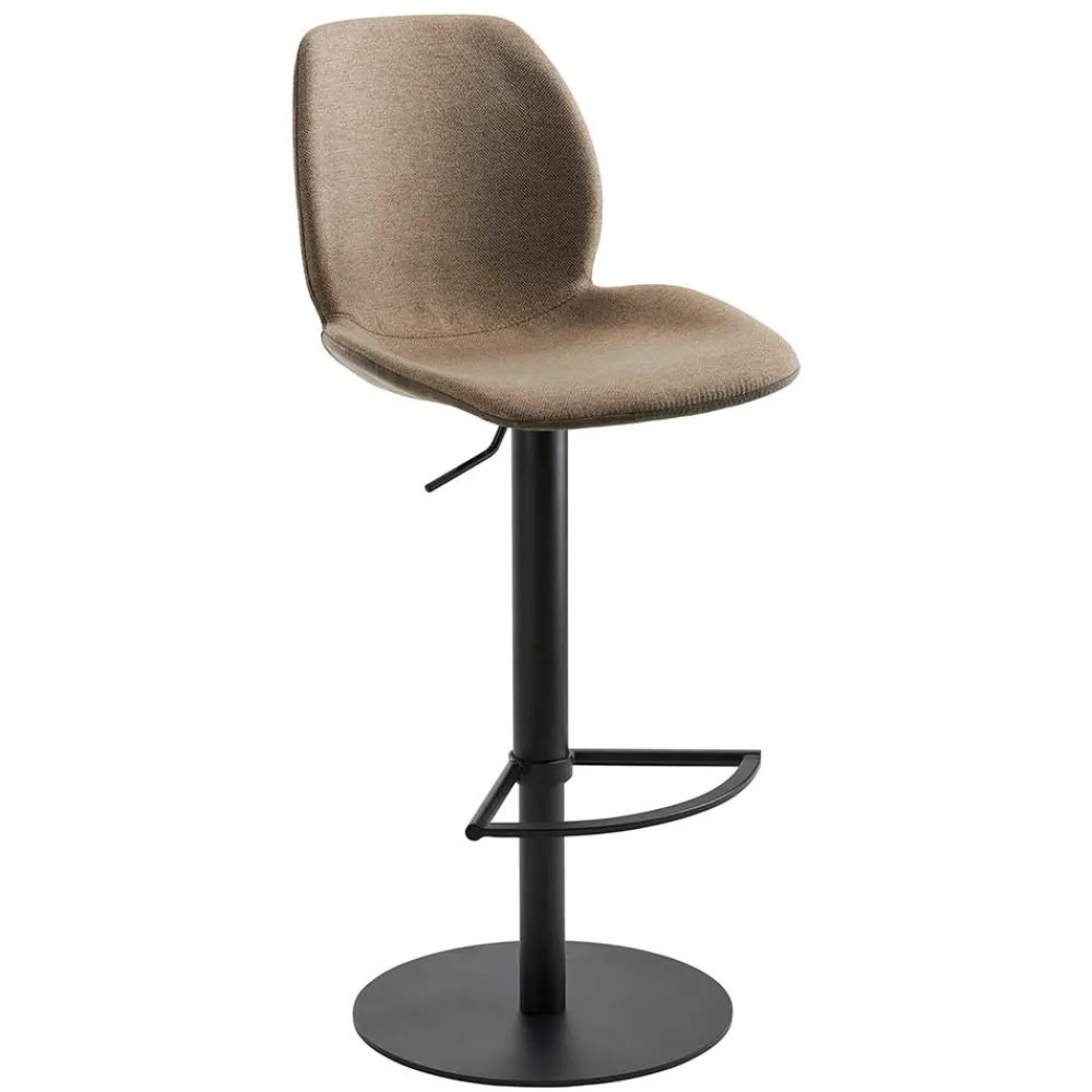 Wohnen Material Mix Barstuhl in Beige & Schlamm - Vismarel