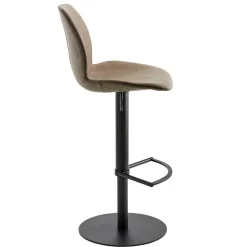 Wohnen Material Mix Barstuhl in Beige & Schlamm - Vismarel