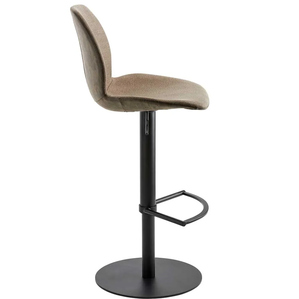 Wohnen Material Mix Barstuhl in Beige & Schlamm - Vismarel