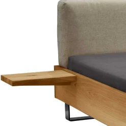 Wohnen Material Mix Doppelbett und Nachttischen - Kaldes (dreiteilig)