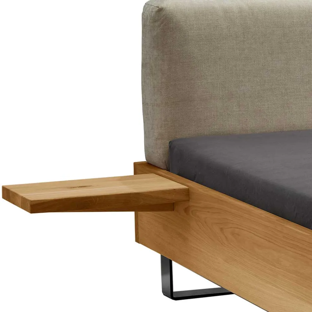 Wohnen Material Mix Doppelbett und Nachttischen - Kaldes (dreiteilig)