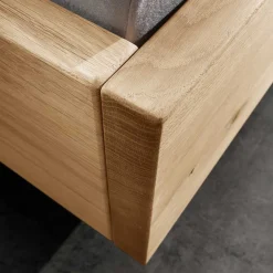 Wohnen Material Mix Doppelbett und Nachttischen - Kaldes (dreiteilig)