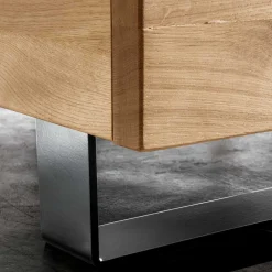 Wohnen Material Mix Doppelbett und Nachttischen - Kaldes (dreiteilig)