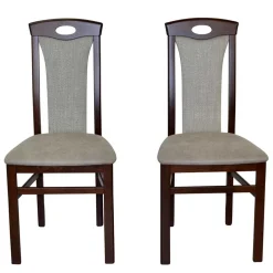 Wohnen Material Mix Stühle gepolstert - Silevos (2er Set)