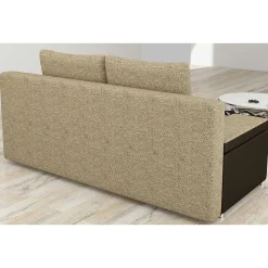 Wohnen Schlafsofas*Material-Mix-Schlafsofa in Beige und Braun - Swan