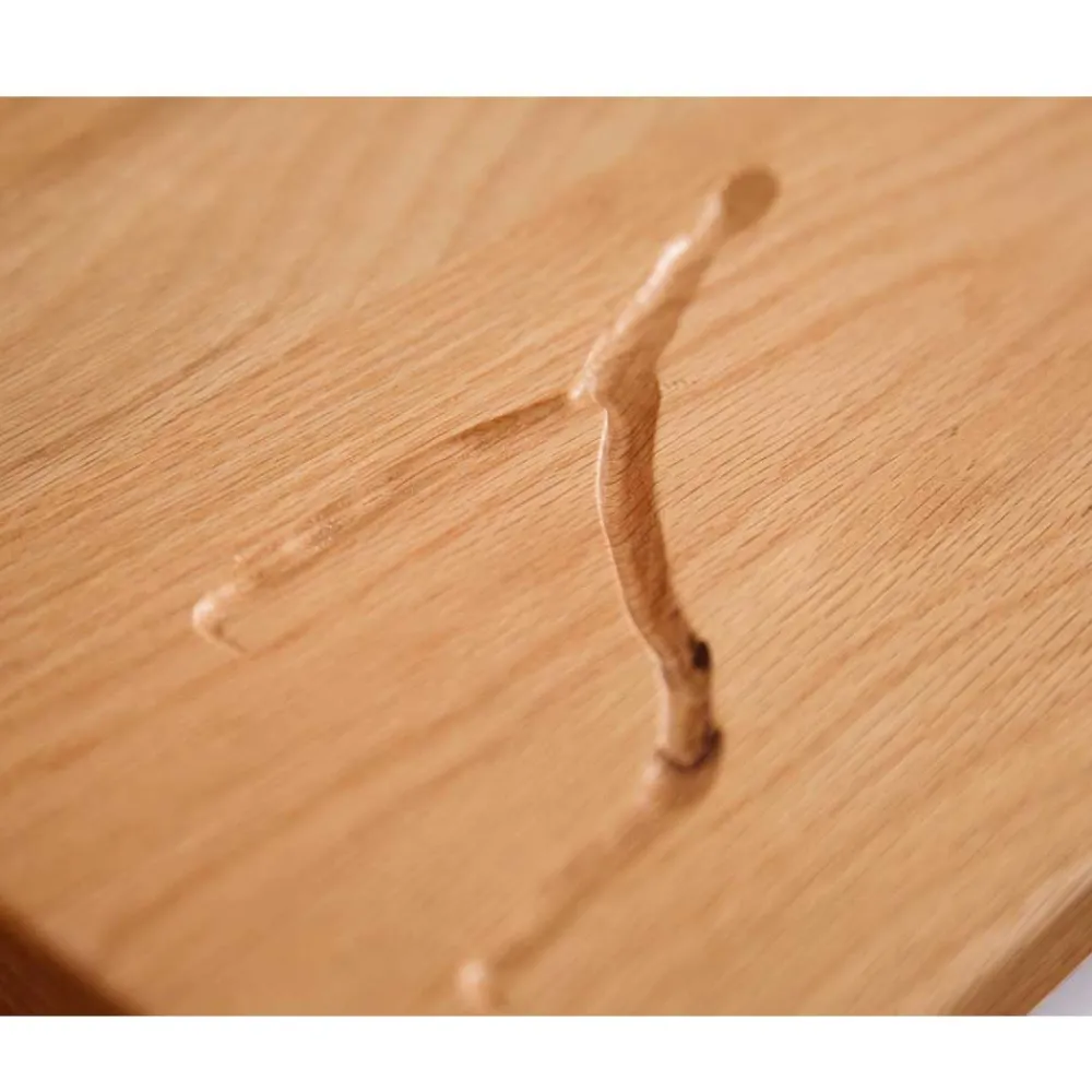 Wohnen Mattweißes Highboard mit Asteiche massiv - Vangels