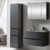 Wohnen Graue Möbel|Glasmöbel*Möbel fürs Badezimmer in Dunkelgrau - Natarivos (dreiteilig)