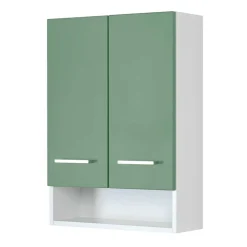 Wohnen Glasmöbel|Badezimmer Komplett*Möbel Set aus Bad Serie in Grün - Loenixa (vierteilig)
