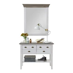 Wohnen Garderoben|Garderoben*Möbel Set Mirandesca in Weiß Grau (zweiteilig)