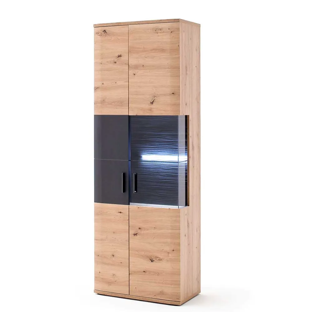 Wohnen Glasmöbel|Wohnzimmerschränke*Möbel Wohnkombination Set - Vecenda (vierteilig)