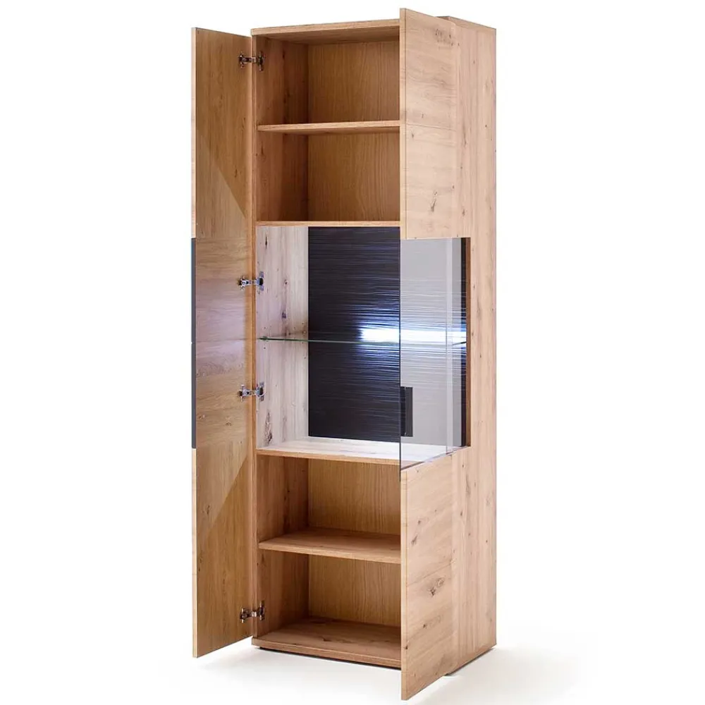 Wohnen Glasmöbel|Wohnzimmerschränke*Möbel Wohnkombination Set - Vecenda (vierteilig)