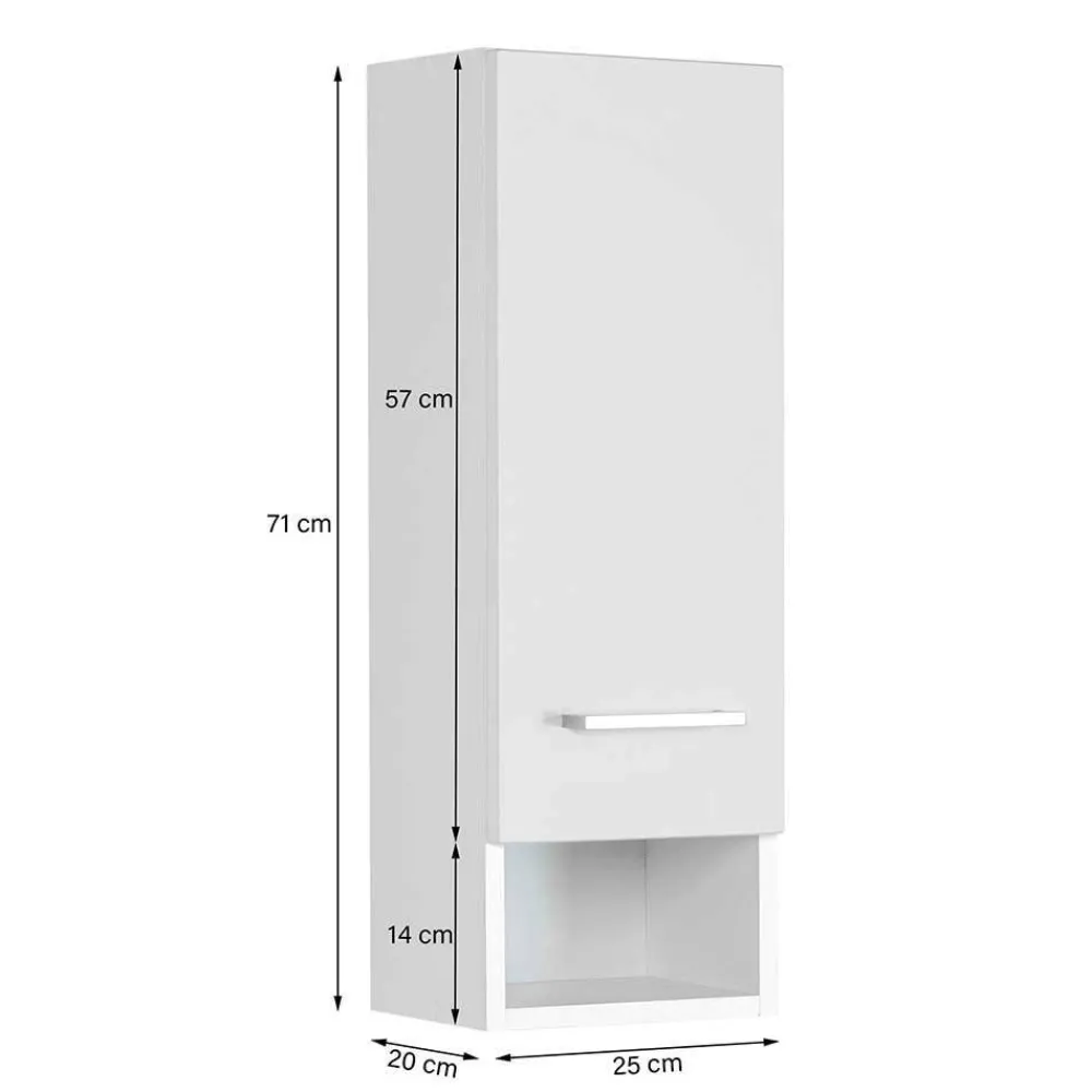 Wohnen Weiße Möbel|Badezimmer Komplett*Möbelprogramm fürs Bad in Grün - Loenixa (vierteilig)