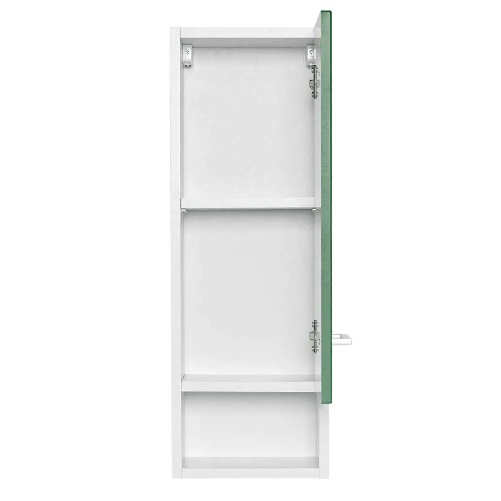 Wohnen Weiße Möbel|Badezimmer Komplett*Möbelprogramm fürs Bad in Grün - Loenixa (vierteilig)