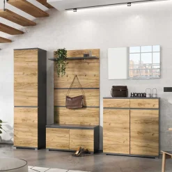 Wohnen Möbelset für Flur Einrichtung - Orsecca (fünfteilig)