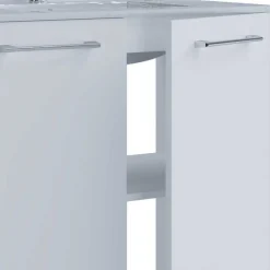 Wohnen Badezimmer Komplett*Möbelset fürs Bad in Weiß - Ipsum (vierteilig)